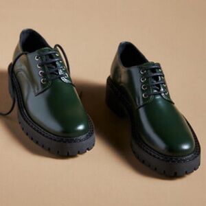 Mauve forest green oxfords